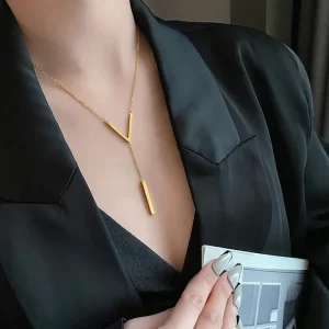 Minimal Y-Drop Necklace