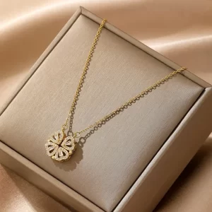 Four Hearts Clover Necklace