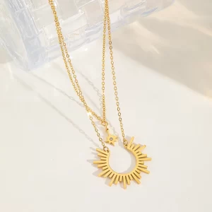Celestial Sun & Star Layered Necklace