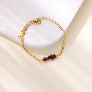 Amethyst Chain Bracelet