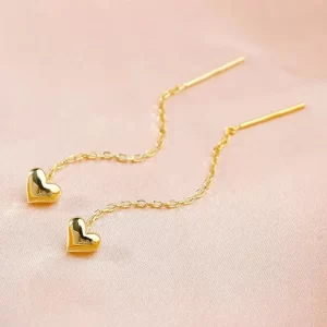 Whisper Heart Threader Earrings
