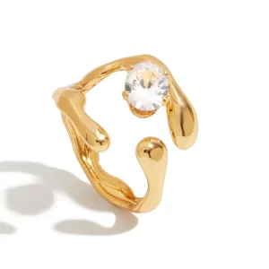 Sundrop Ripple Zircon Ring
