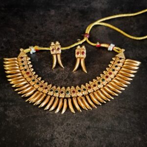 Gold Tiger claw Temple Necklace Set – The Festive Layer by Swaksha