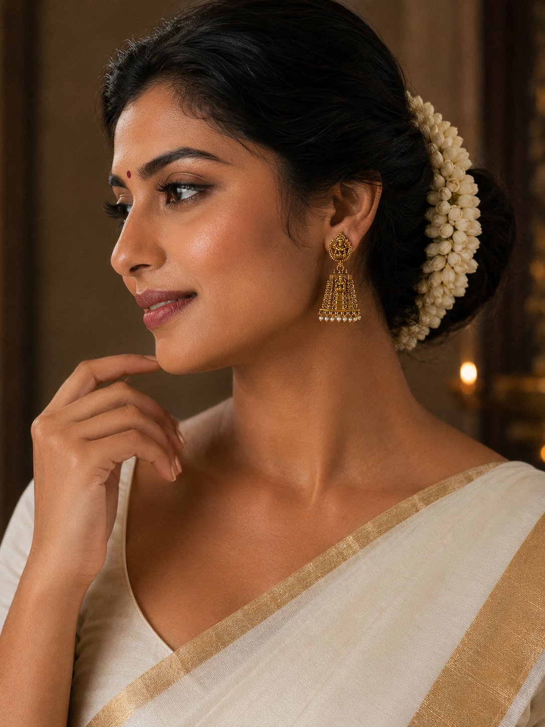 Traditional temple earring