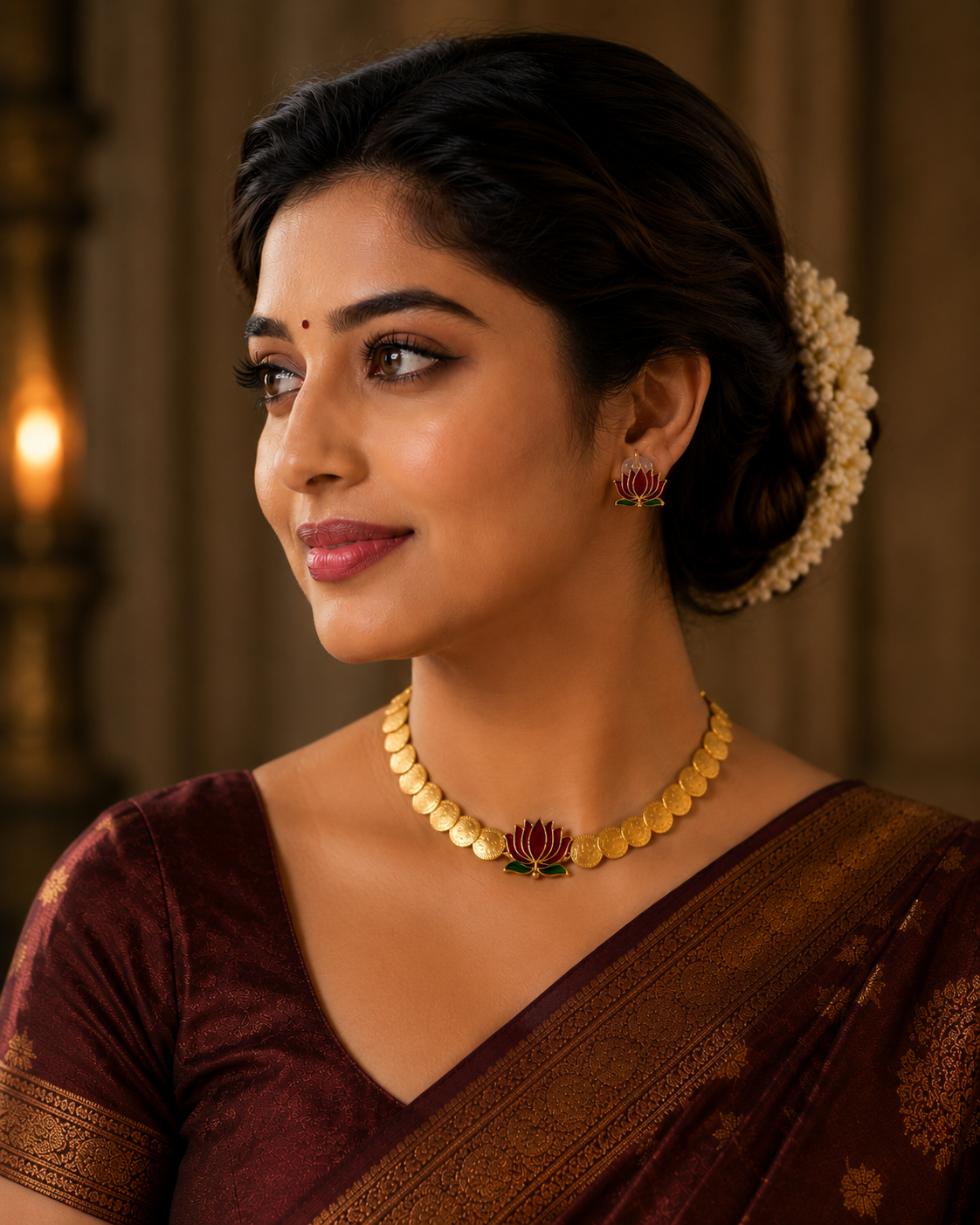 Lotus coin necklace set - Image 2