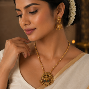 Lekshmi Haaram necklace set