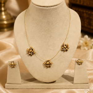 Lotus Invisible chain necklace set