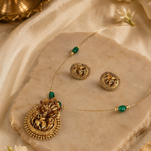 Krishna Invisible chain necklace set